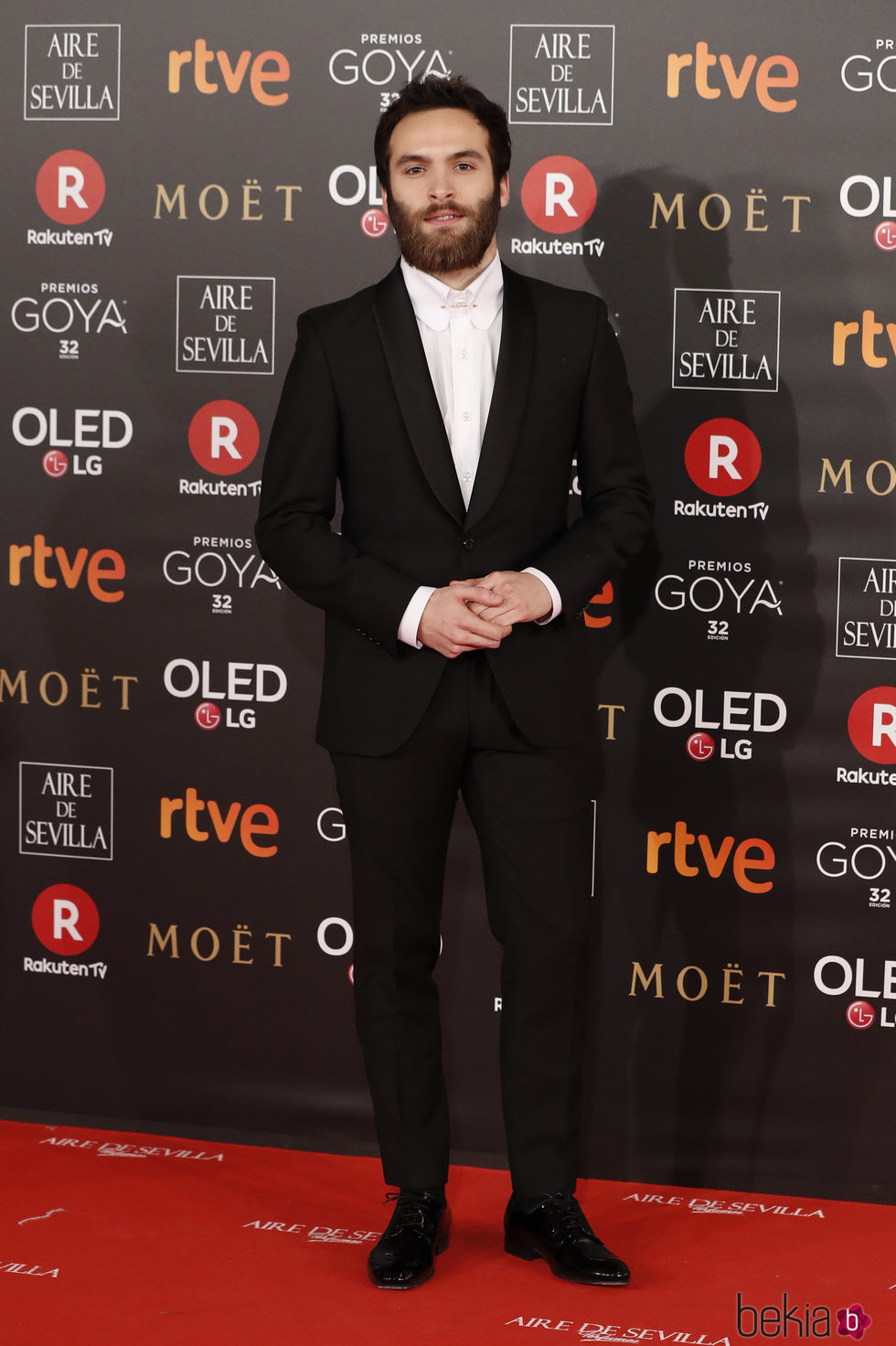 Ricardo Gómez en la alfombra roja de los Premios Goya 2018