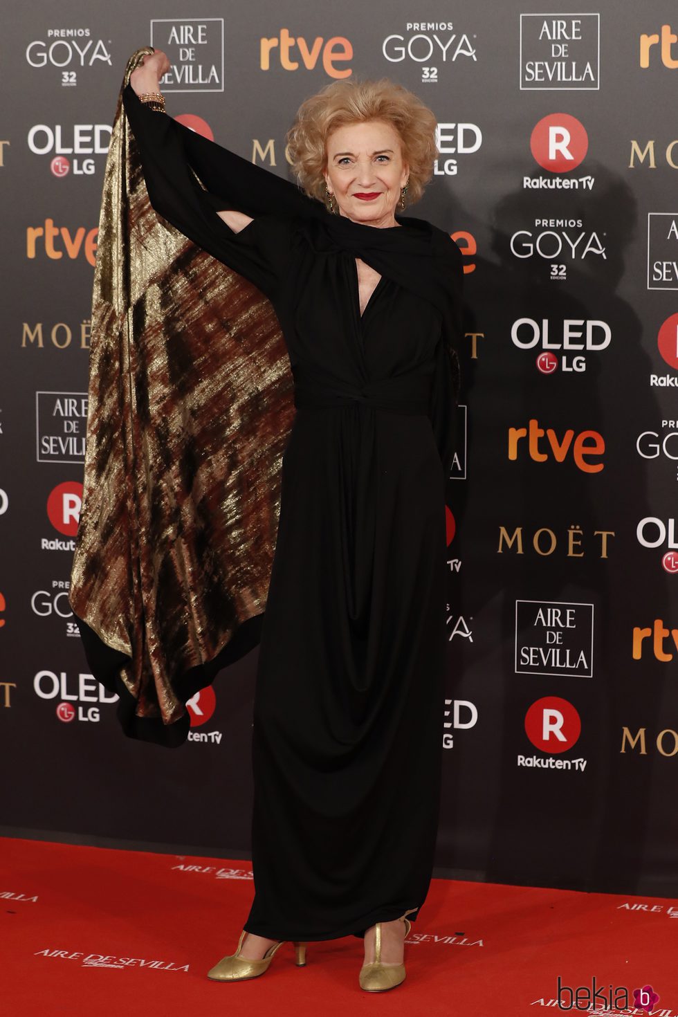 Marisa Paredes en la alfombra roja de los Premios Goya 2018