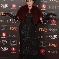 Rossy de Palma en la alfombra roja de los Premios Goya 2018