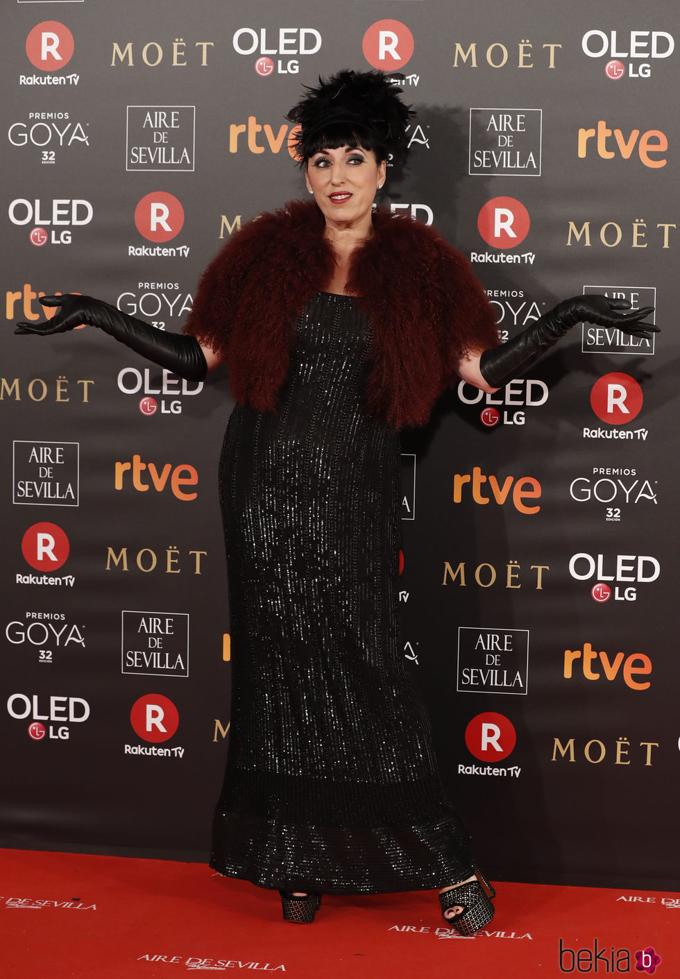 Rossy de Palma en la alfombra roja de los Premios Goya 2018