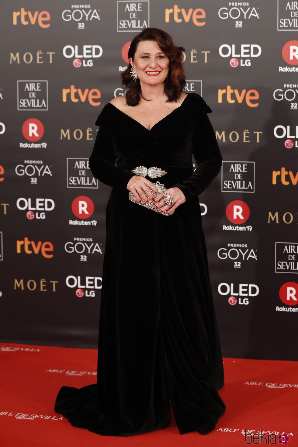 Adelfa Calvo en la alfombra roja de los Premios Goya 2018