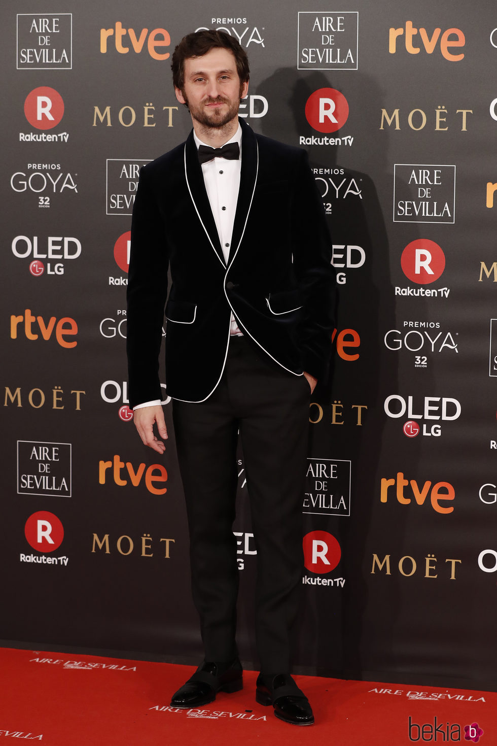 Raúl Arévalo en la alfombra roja de los Premios Goya 2018