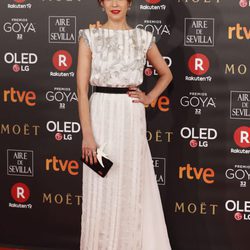 Verónica Sánchez en la alfombra roja de los Premios Goya 2018