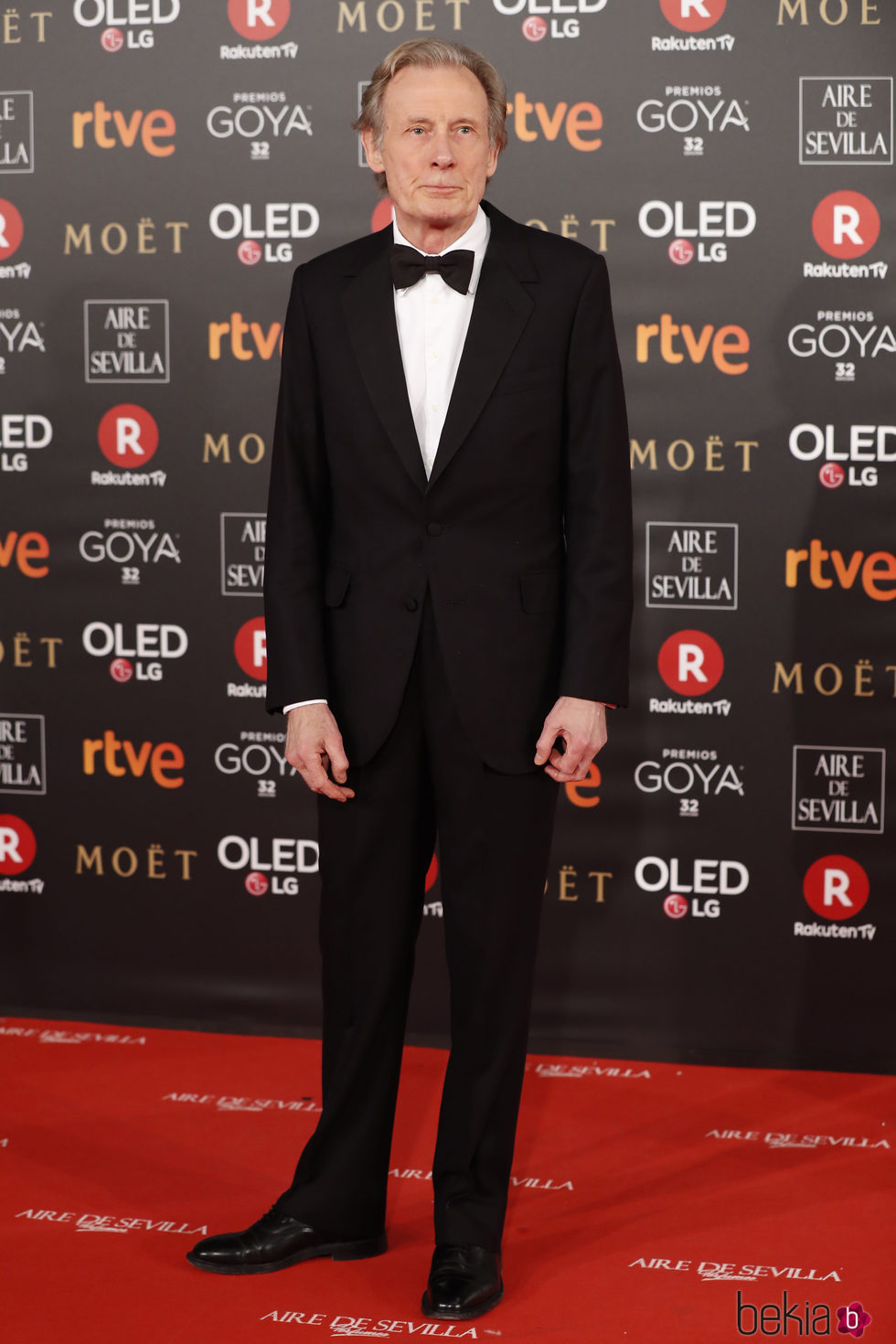 Billy Nighy en la alfombra roja de los Premios Goya 2018