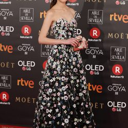 Sandra Escacena en la alfombra roja de los Premios Goya 2018