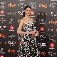 Sandra Escacena en la alfombra roja de los Premios Goya 2018