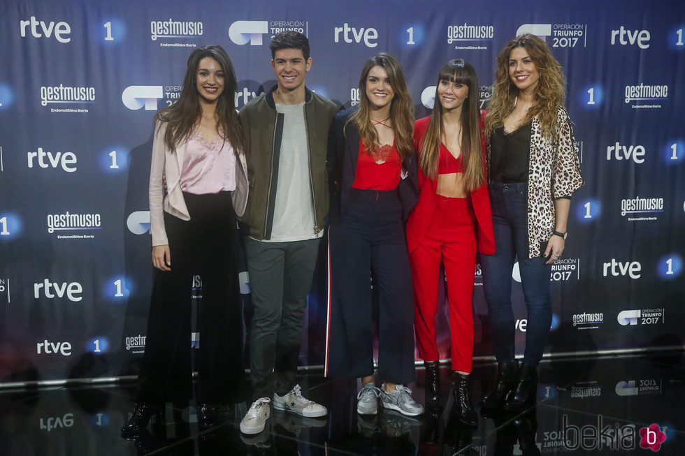 Los finalistas de 'OT 2017' en la rueda de prensa del final del programa