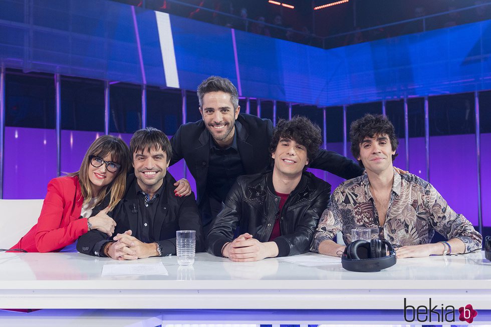 Profesores y presentador de 'OT 2017' en la fiesta final