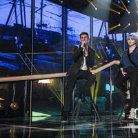 Alfred y Marina durante su actuación en la fiesta final de 'OT 2017'