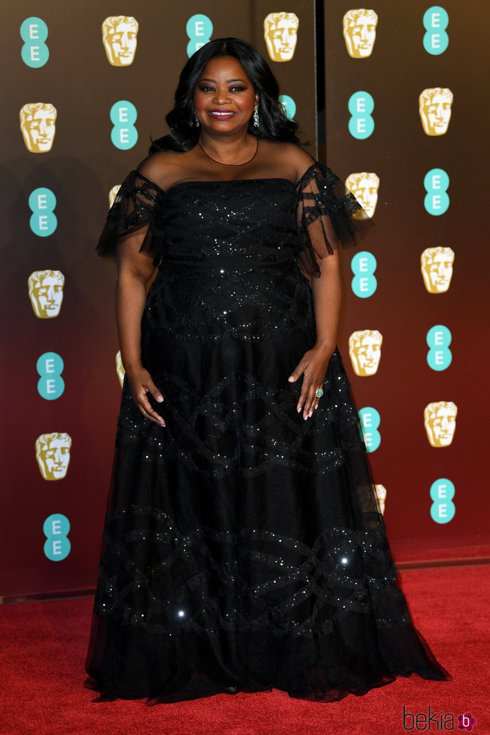 Octavia Spencer en la alfombra roja de los Premios BAFTA 2018