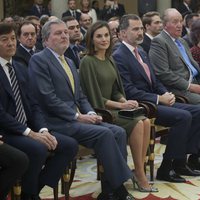 Los Reyes Felipe y Letizia, los Reyes Juan Carlos y Sofía y la Infanta Elena en los Premios Nacionales de Deporte 2016