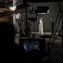 Amaia y Alfred durante el rodaje de su videoclip 'Tu canción'