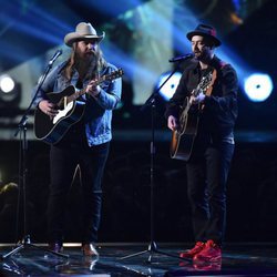 Justin Timberlake y Chris Stapleton cantando en los Brit Awards 2018