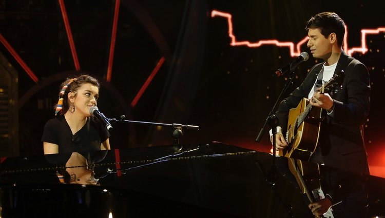 Amaia y Alfred durante su actuación en 'El Hormiguero'