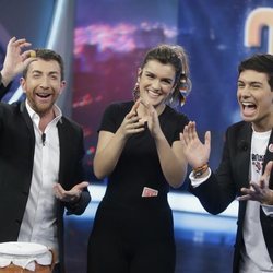 Amaia y Alfred aplauden divertidos en 'El Hormiguero'