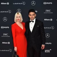 Radamel Falcao y Lorelei Taron en los Premios Laureus 2018