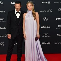 Luis Figo y Helen Svedin en los Premios Laureus 2018