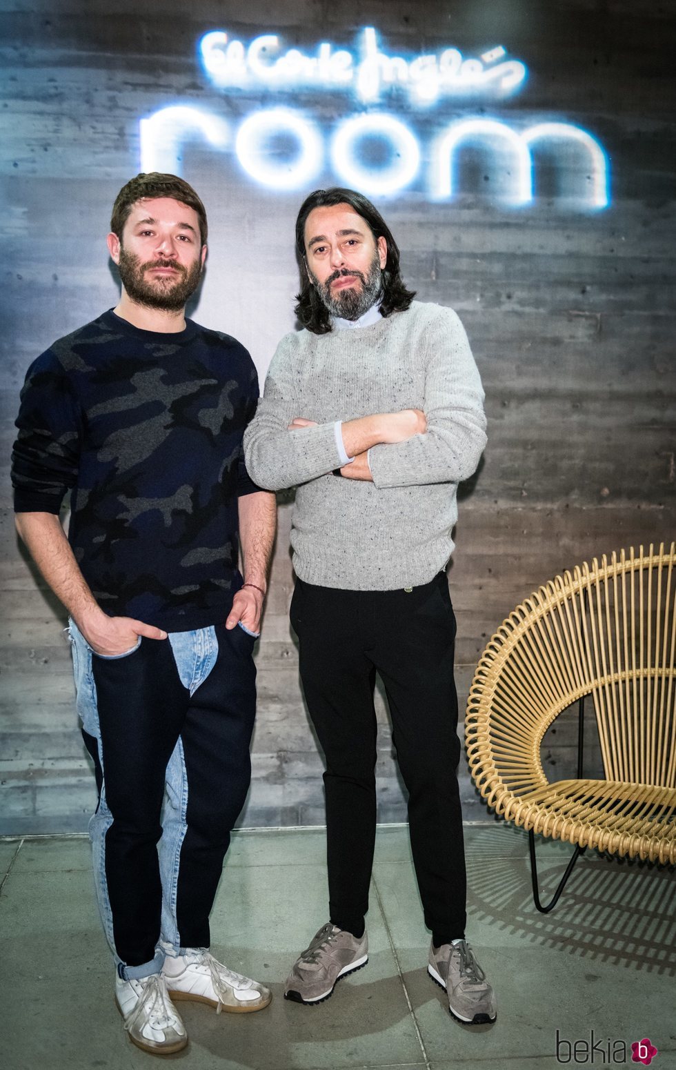 Juanjo Oliva y Jeff Barges en la presentación de una línea de decoración