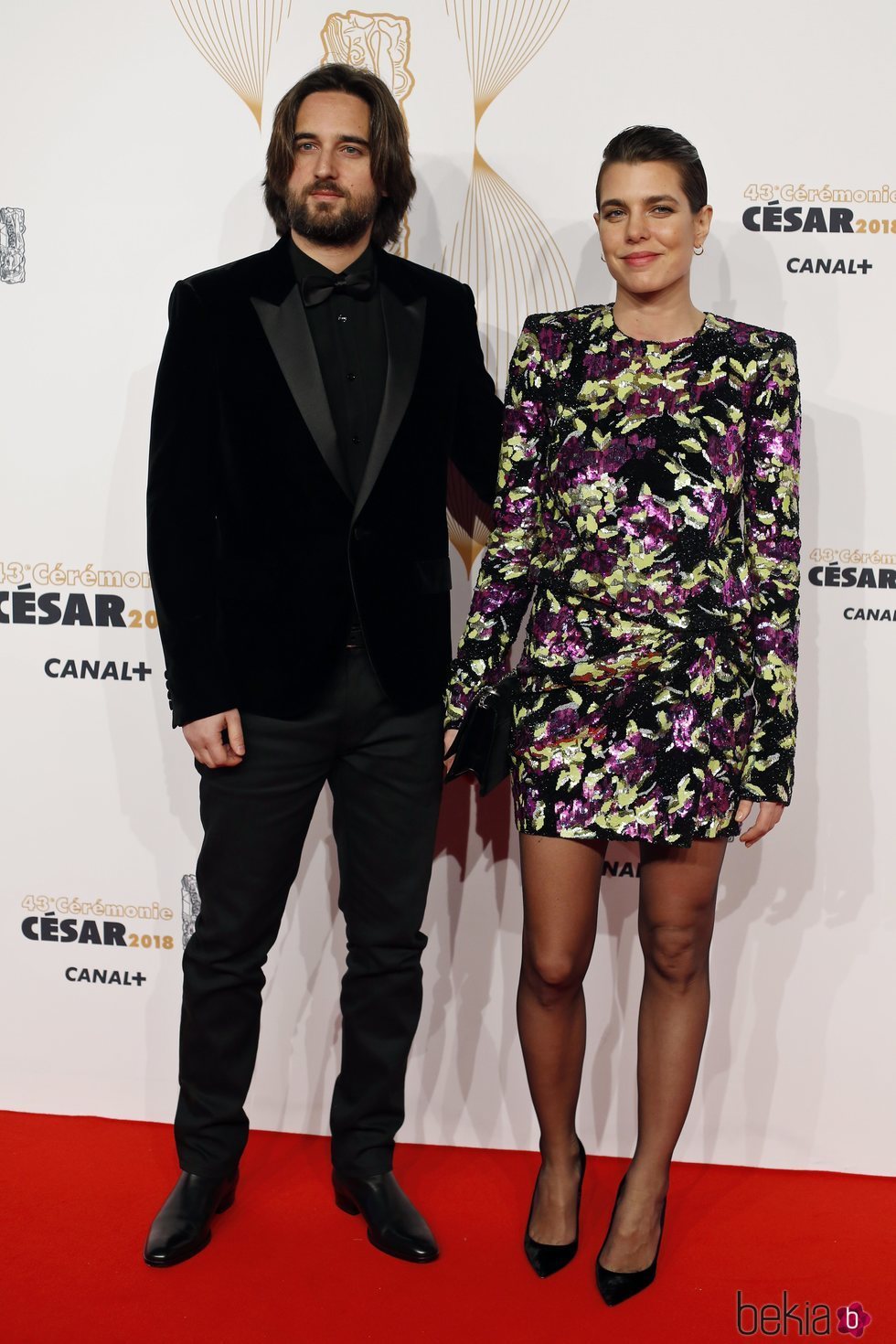 Carlota Casiraghi junto a su novio Dimitri Rassam en los Premios César 2018