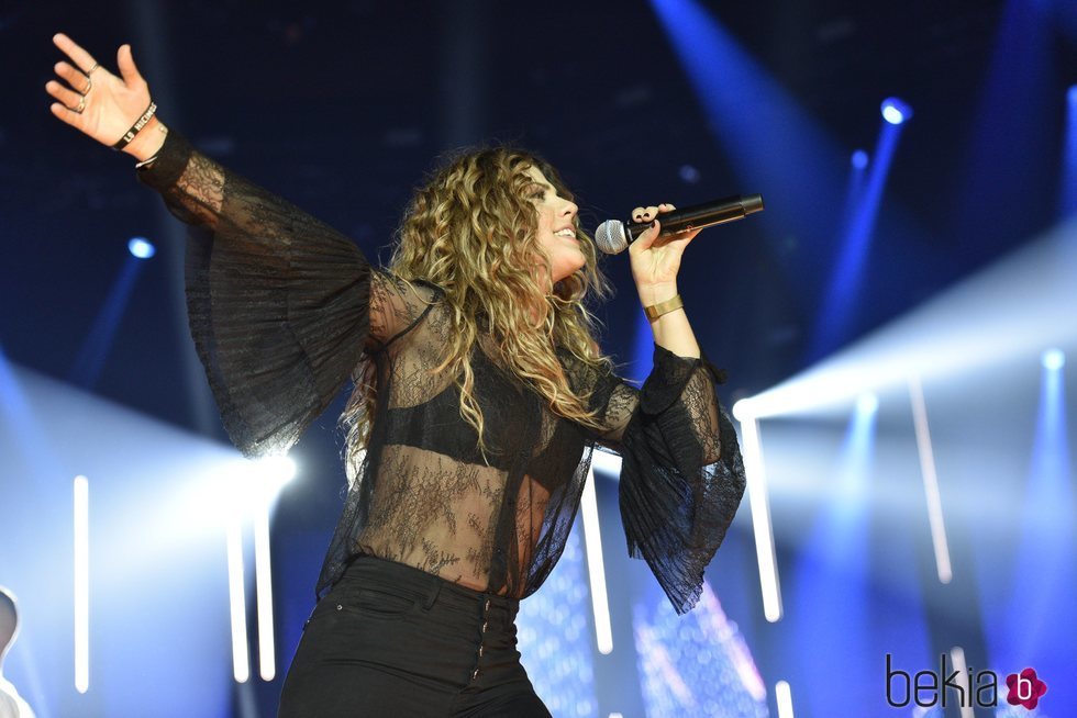 Miriam durante los ensayos del primer concierto de la gira de 'OT 2017'