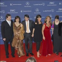 Arantxa Sánchez Vicario junto a sus padres y sus hermanos en los Premios Laureus 2007