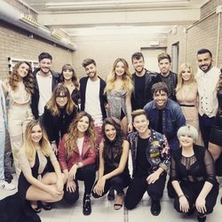 Los concursantes de 'OT 2017' en el backstage de su primer concierto en Barcelona