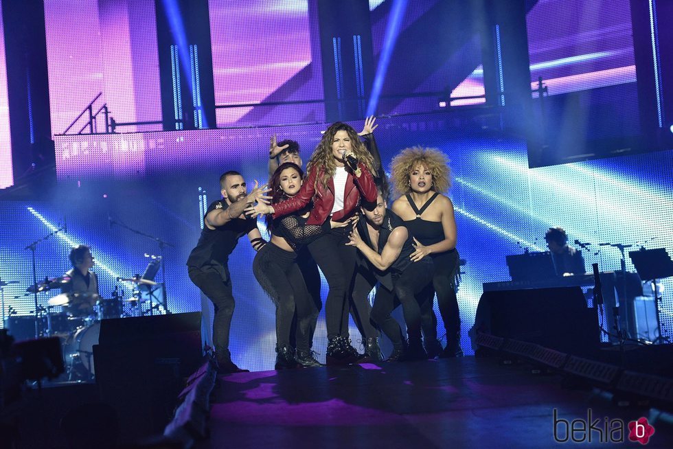 Miriam en el primer concierto de la gira de 'OT 2017' en Barcelona