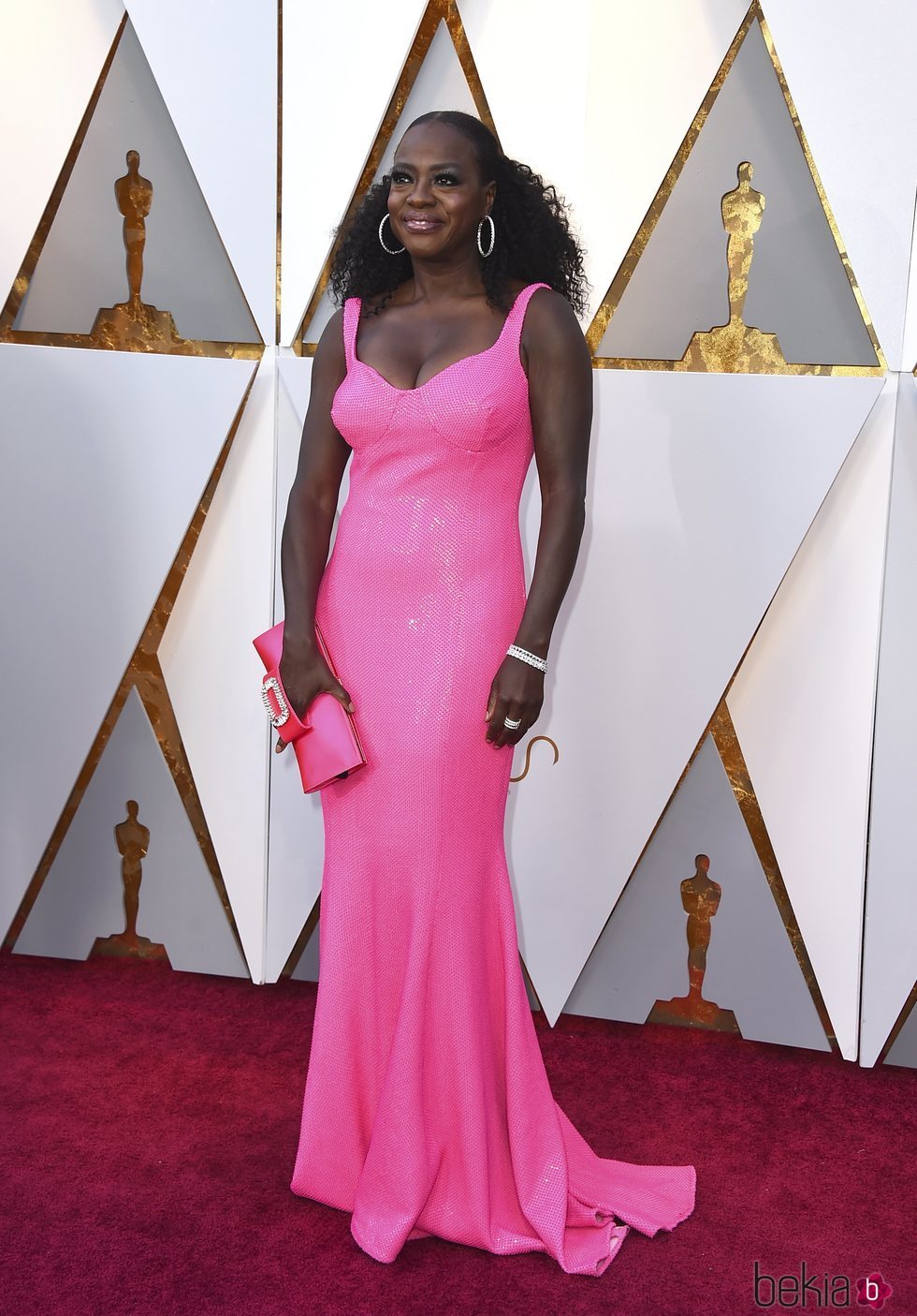 Viola Davis en la alfombra roja de los Premios Oscar 2018