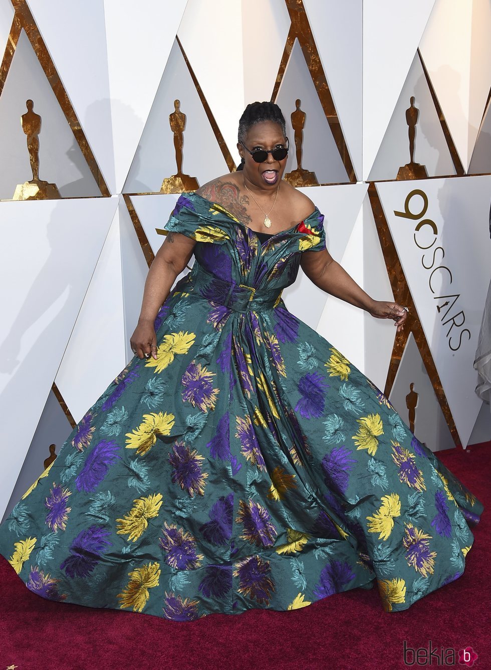 Whoopi Goldberg en la alfombra roja de los Premios Oscar 2018