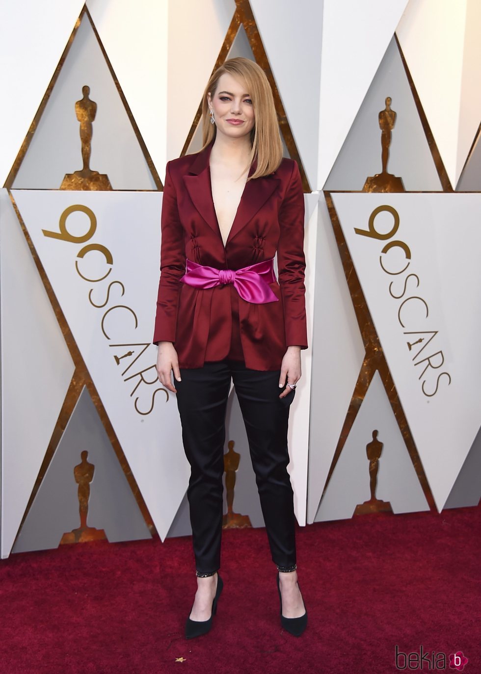 Emma Stone en la alfombra roja de los Premios Oscar 2018