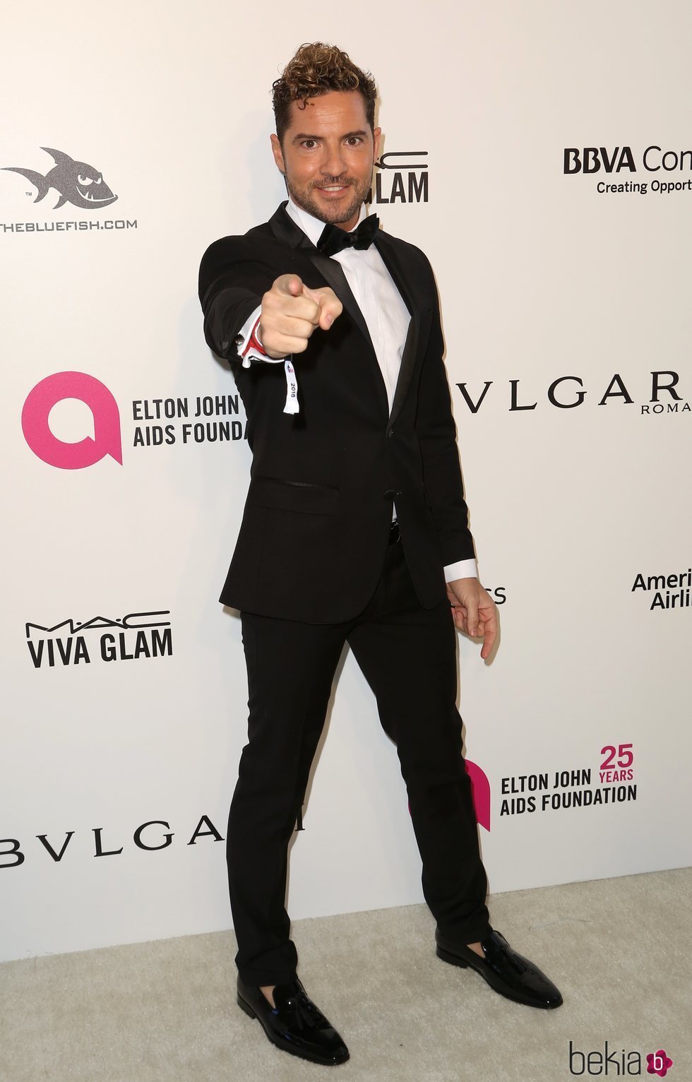 David Bisbal en la fiesta de la Fundación Elton John tras los Oscar 2018