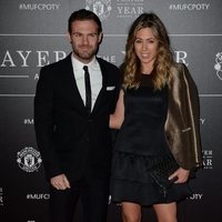 Juan Mata y Evalina Kamph en la gala Manchester United Player of The Year Awards 2016