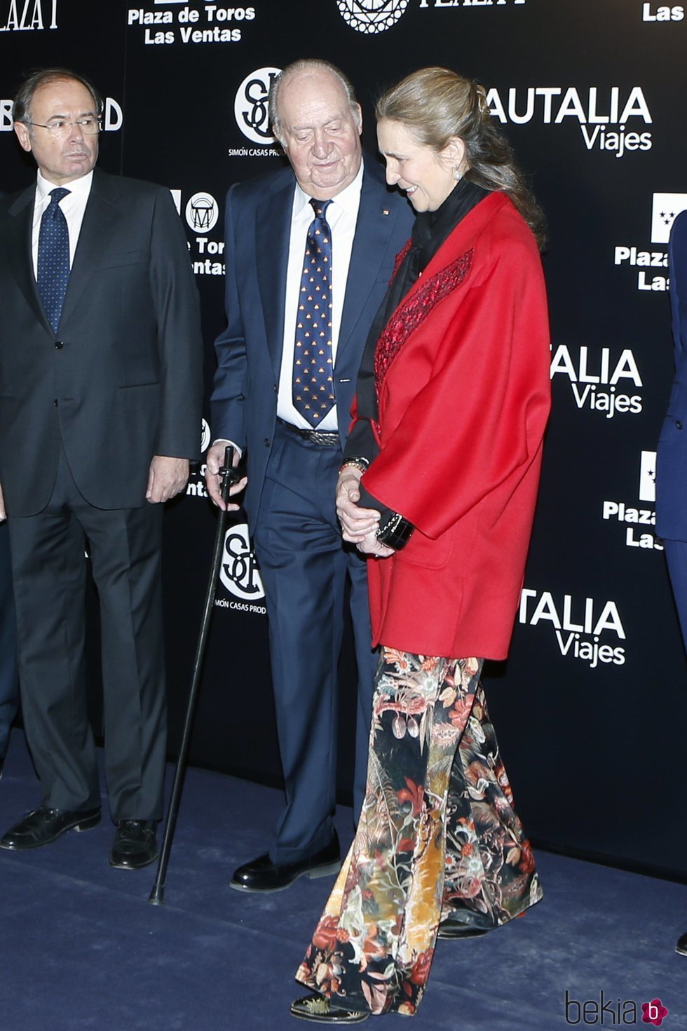 El Rey Juan Carlos y la Infanta Elena en la presentación del cartel de la Feria de San Isidro 2018