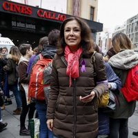 Isabel Gemio en la huelga por el Día de las Mujeres del 8 de marzo