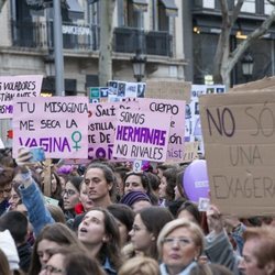 Manifestación por el Día de las Mujeres en Barcelona