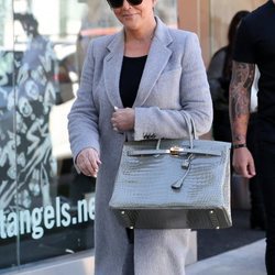 Kris Jenner durante la grabación de su reality en Beverly Hills