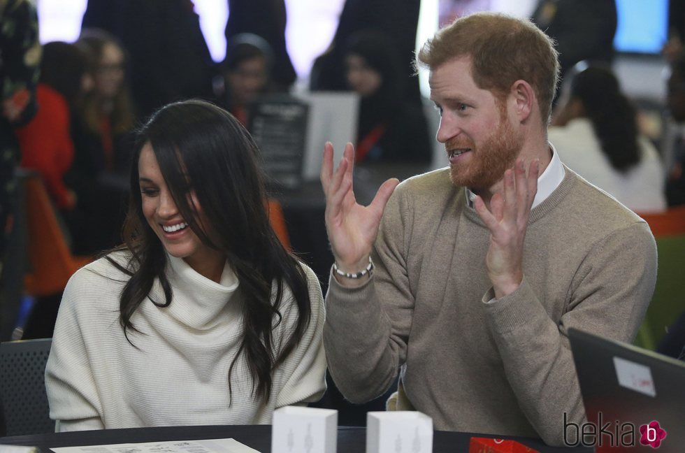 El Príncipe Harry y Meghan Markle en Millennium Point en Birmingham