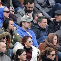 Javier Bardem viendo el partido de rugby España-Alemania en la UCM