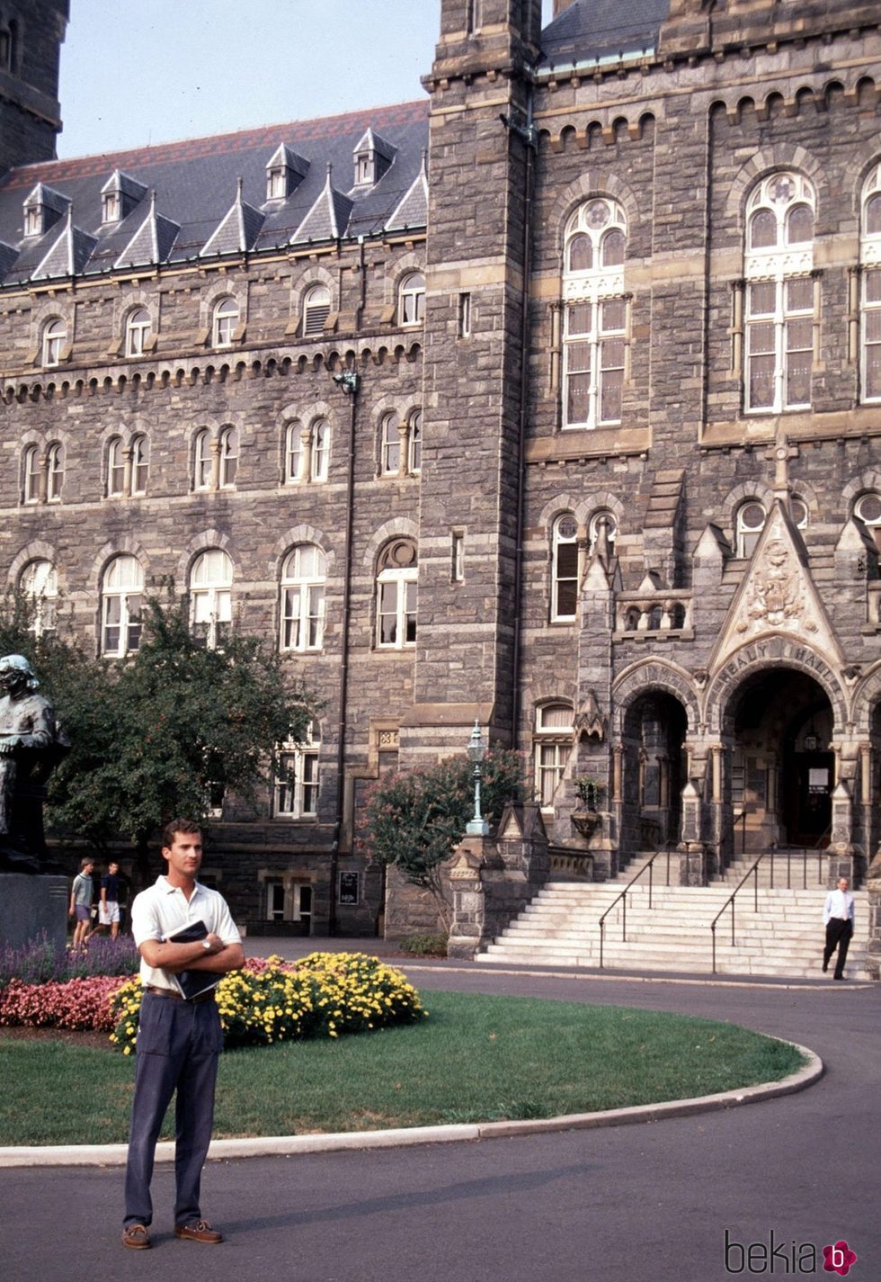 El Rey Felipe en Georgetown cuando era joven