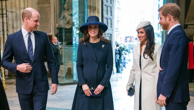 Los Duques de Cambridge, el Príncipe Harry y Meghan Markle en el Día de la Commonwealth 2018