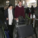 Christian de Hannover y Alessandra de Osma en el aeropuerto de Madrid