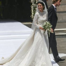 Alessandra de Osma luciendo su vestido diseñado por Jorge Vázquez