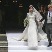 Christian de Hannover y Alessandra de Osma saliendo de la iglesia