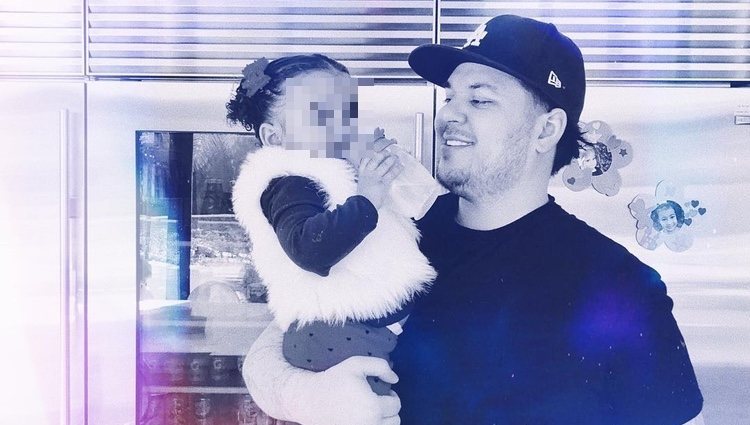 Rob Kardashian, junto a su hija en un post de Instagram de Khloe Kardashian