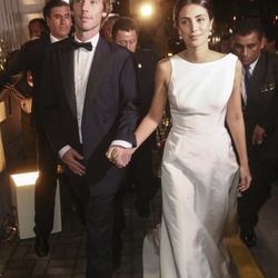 El Príncipe Christian de Hannover y Alessandra de Osma llegando a su fiesta de largo