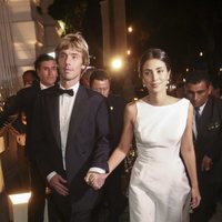 El Príncipe Christian de Hannover y Alessandra de Osma llegando a su fiesta de largo