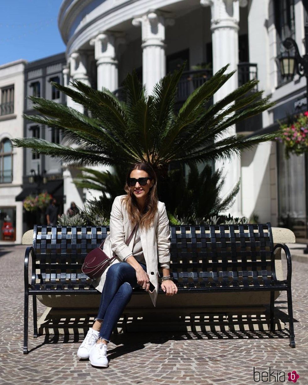 Paula Echevarría durante su viaje a Los Angeles