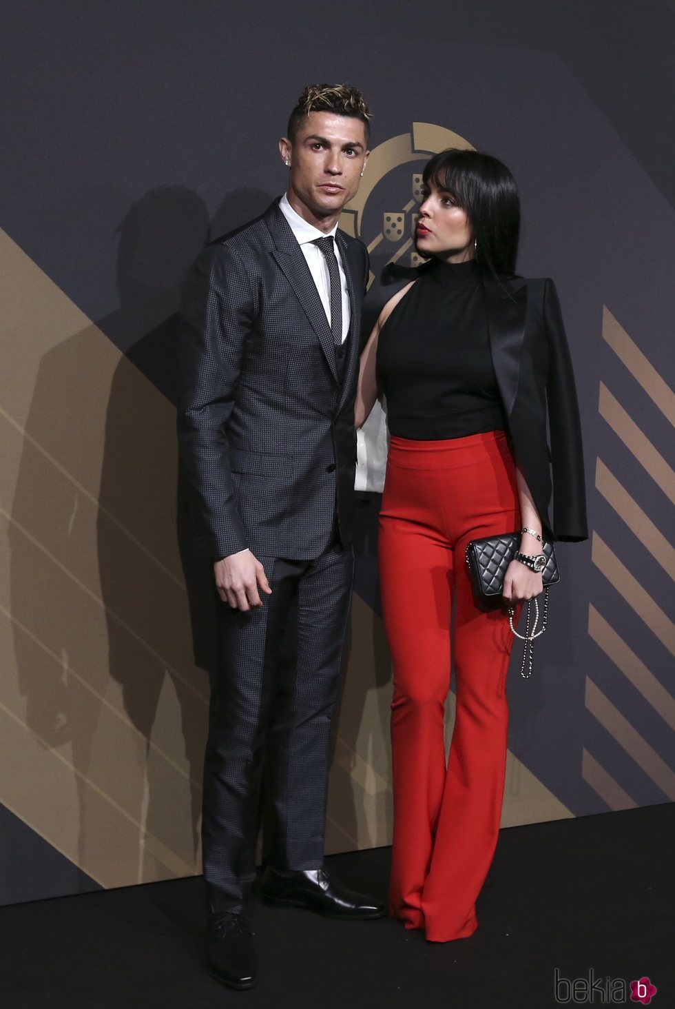 Georgina Rodríguez y Cristiano Ronaldo en los Premios de la Federación de Portugal 2018