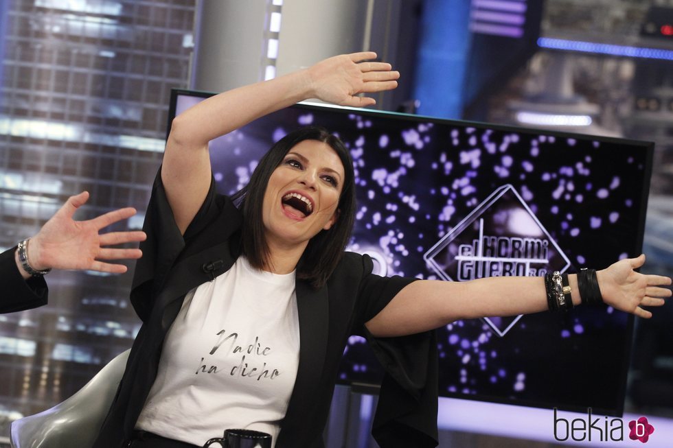 Laura Pausini de lo más divertida durante su última visista a 'El Hormiguero'