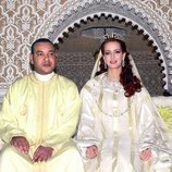 Mohamed VI y Lalla Salma de Marruecos en su boda